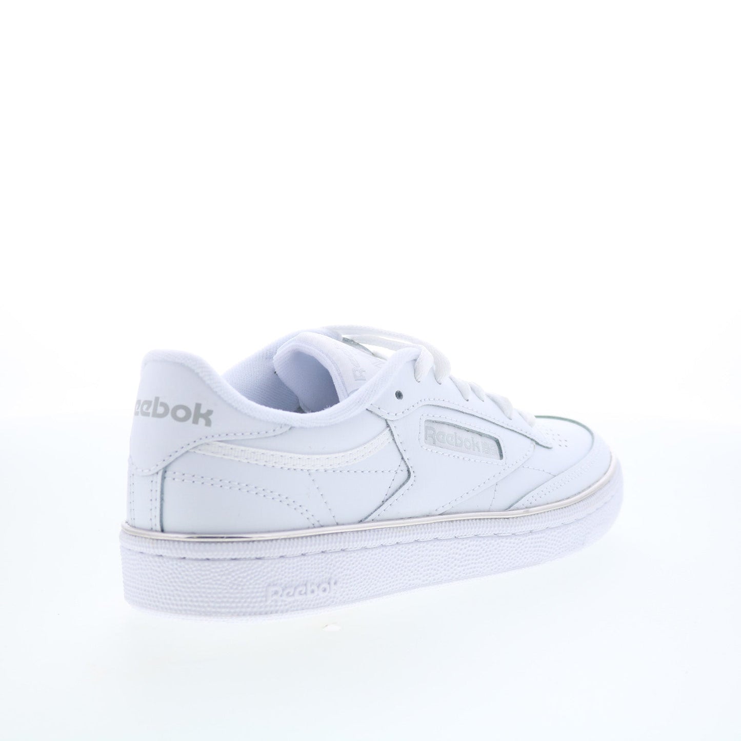 Reebok Club C 85 Womens White Leather Lace Up Lifestyle Sneakers Shoes