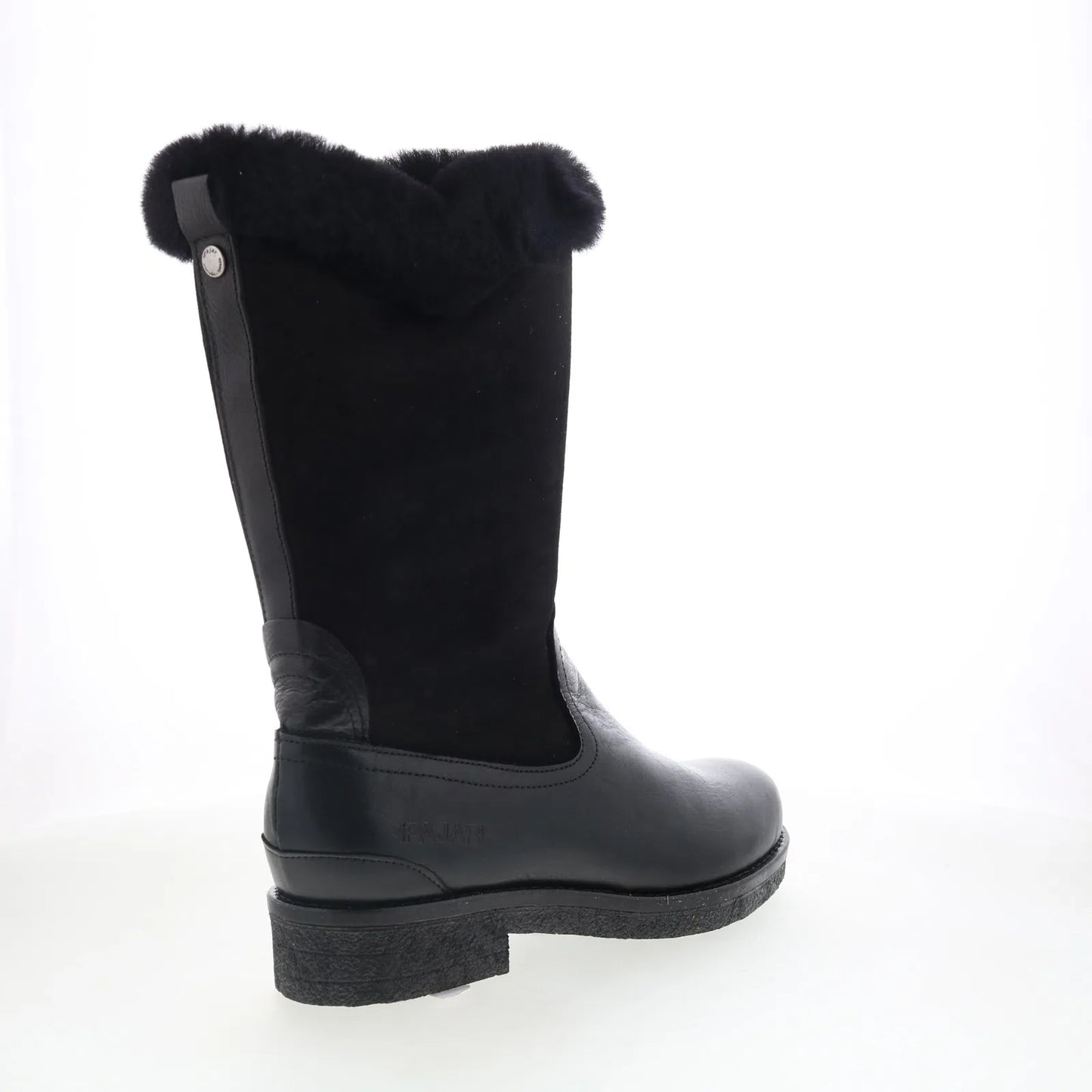 Pajar Amarillo 57948 Womens Black Leather Zipper Mid Calf Boots
