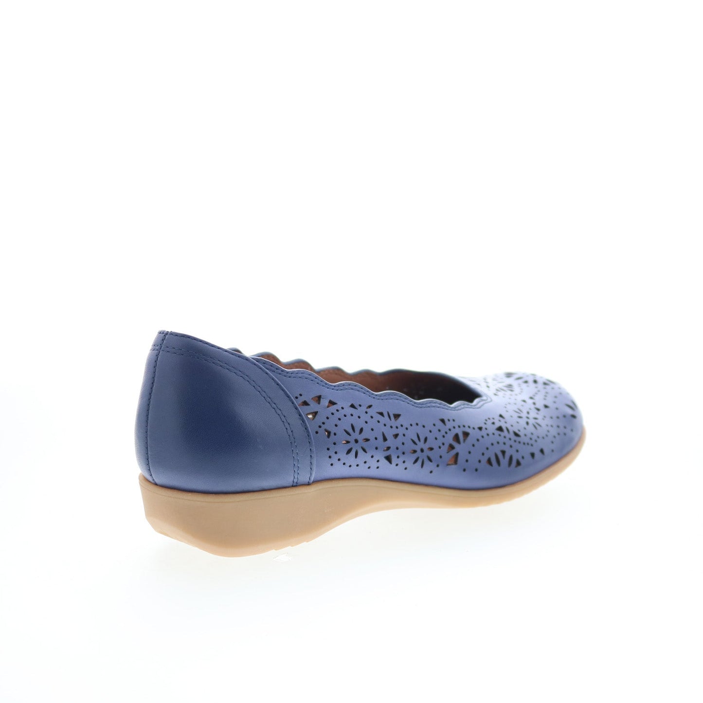 Cobb Hill Rory CHRORY Womens Blue Narrow Leather Slip On Ballet Flats Shoes