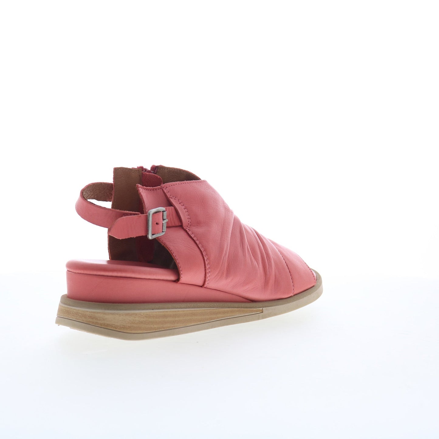 Miz Mooz Conor Womens Red Leather Hook & Loop Slingback Sandals Shoes