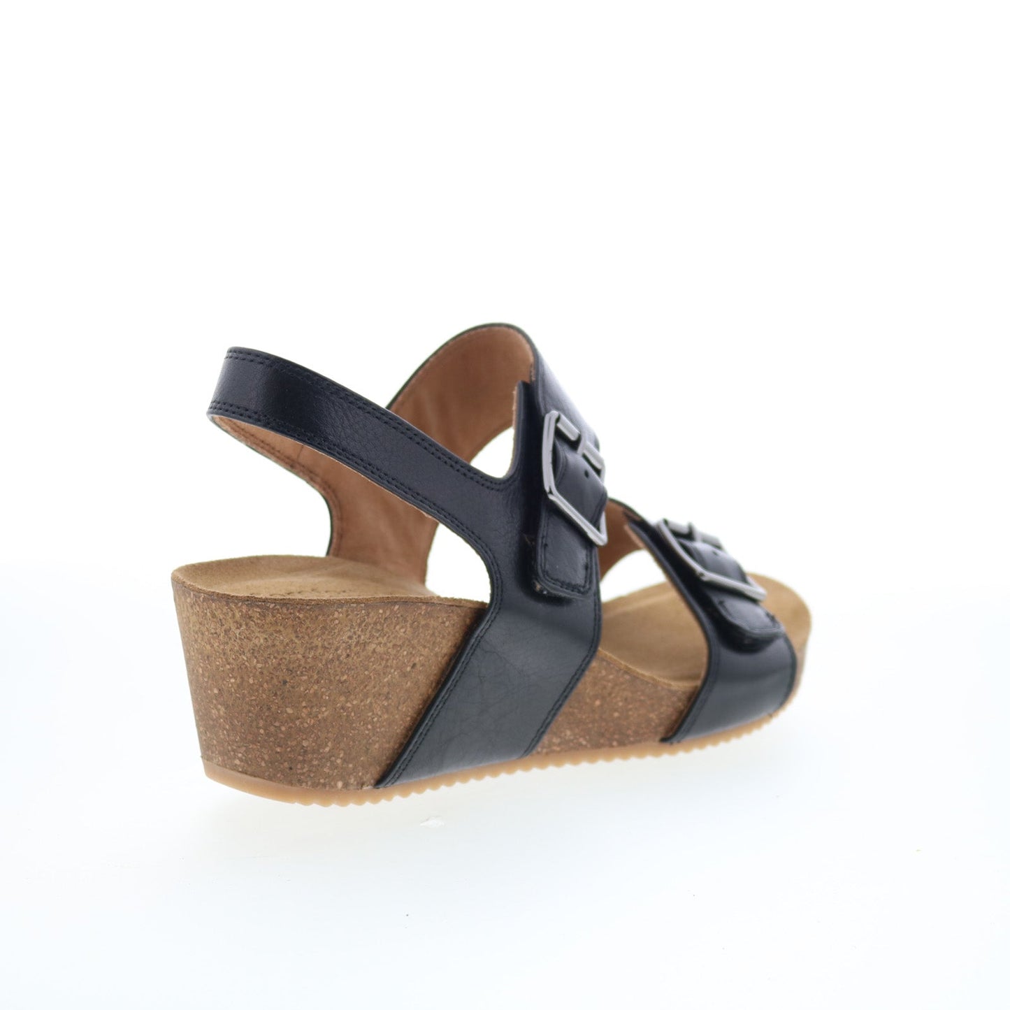 Comfortiva Erlina CT00495 Womens Black Leather Wedges Sandals Shoes