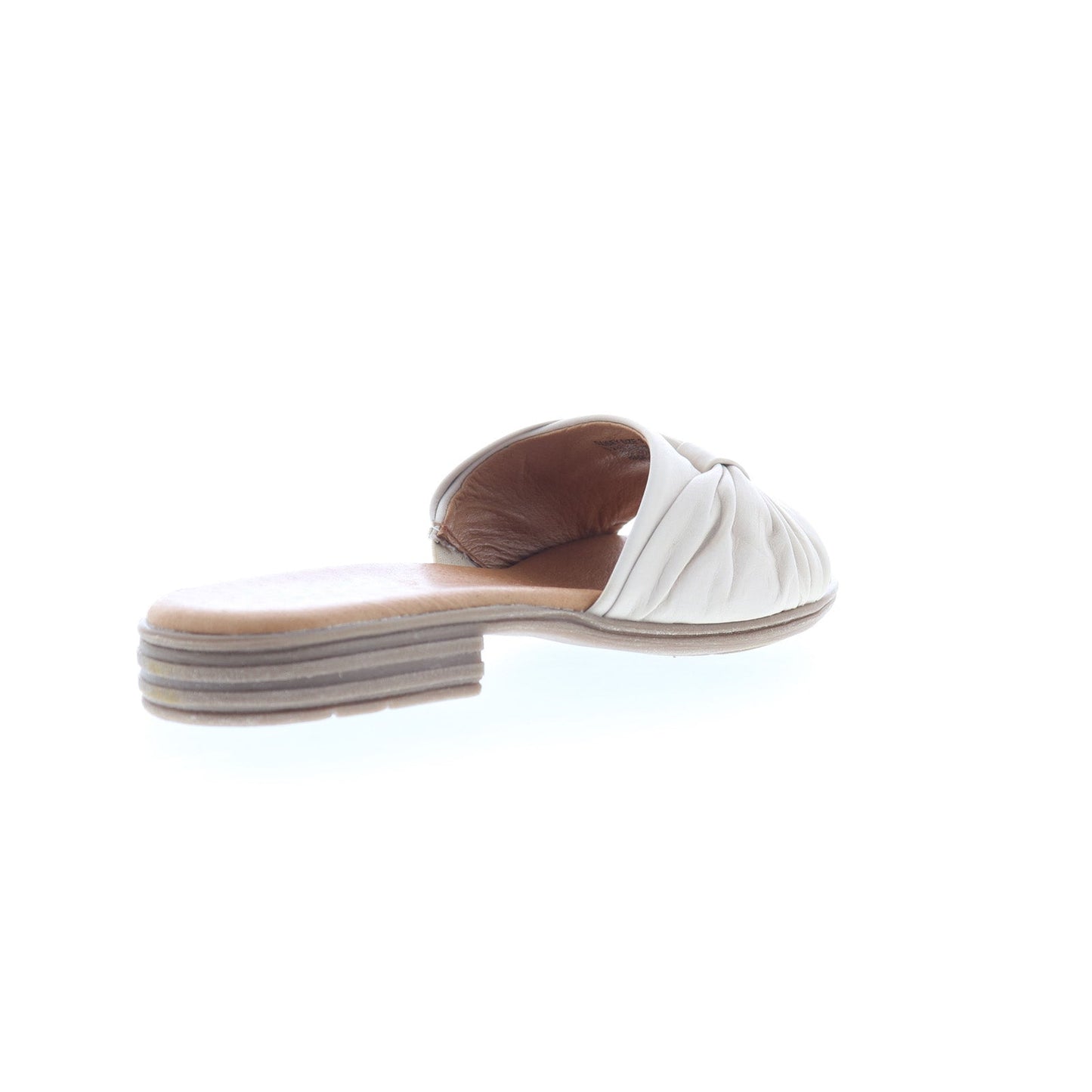 Miz Mooz Daisey Womens Beige Leather Slip On Slides Sandals Shoes