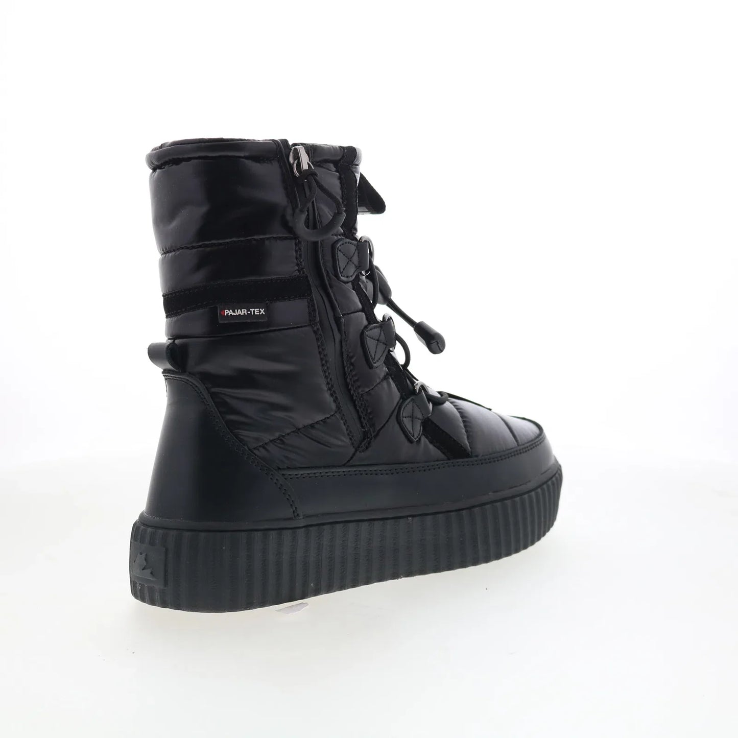 Pajar Kayden PDPAB00589.01 Womens Black Canvas Slip On Casual Dress Boots