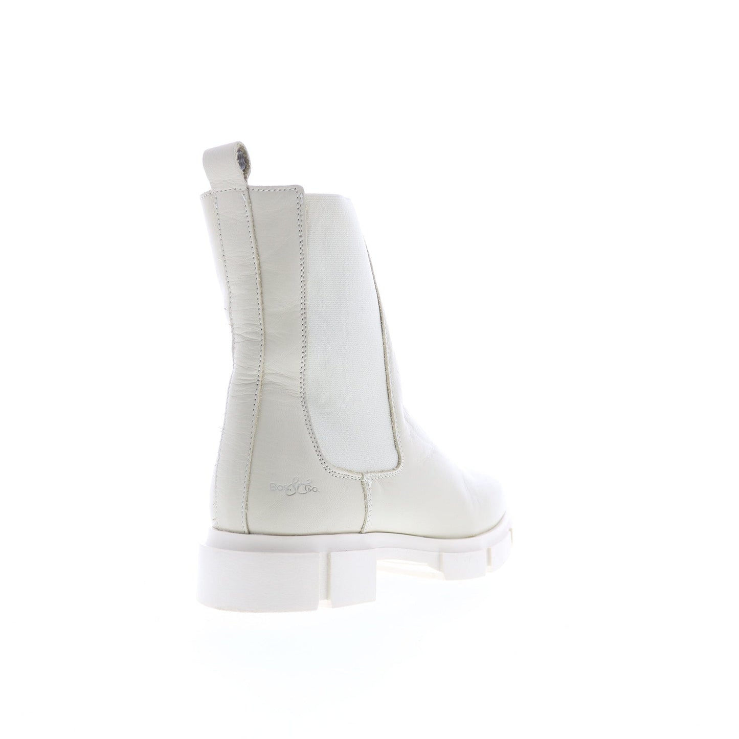 Bos. & Co. Lock Womens Beige Leather Zipper Casual Dress Boots