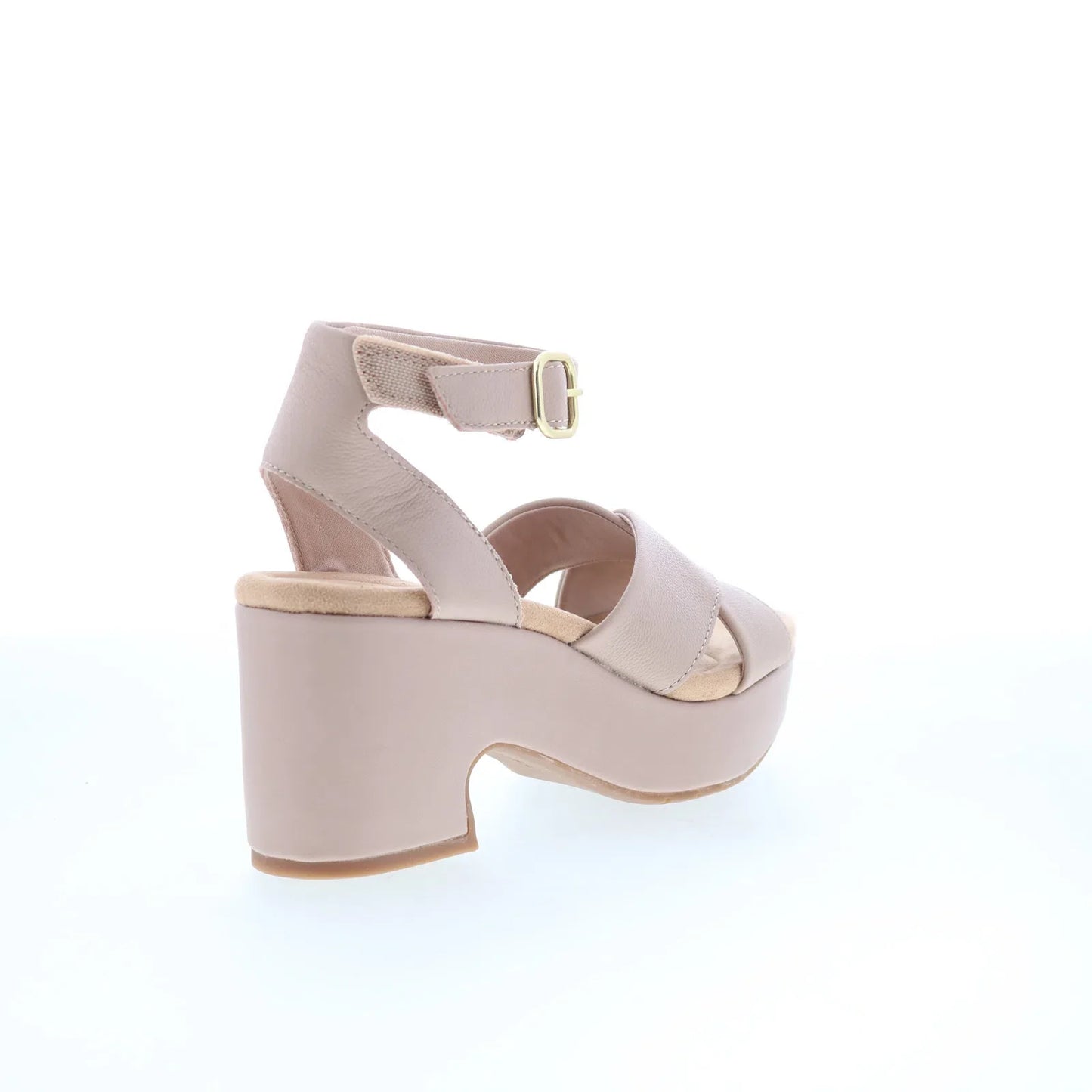 Clarks Nerisa Pearl 26181931 Womens Beige Leather Strap Heels Shoes