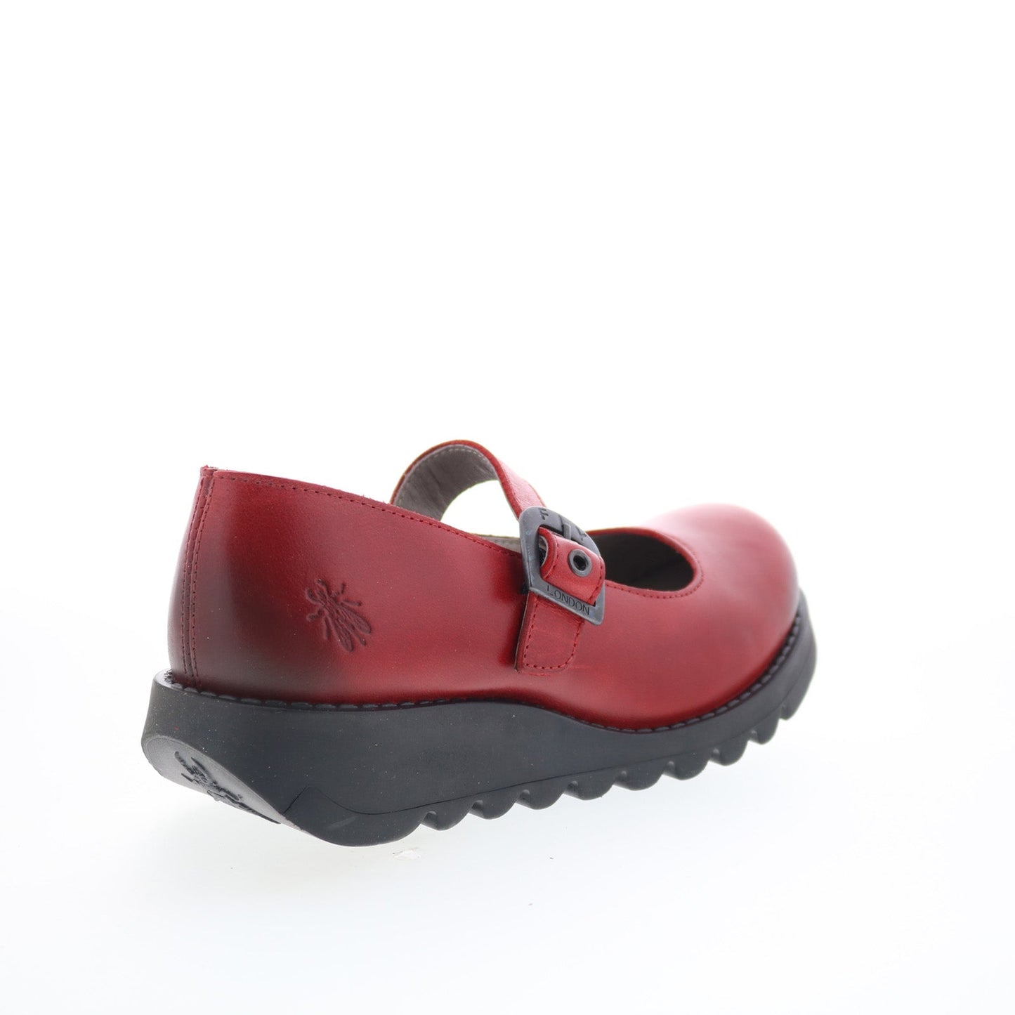 Fly London Samp SAMP132FLY-001 Womens Red Leather Mary Jane Flats Shoes