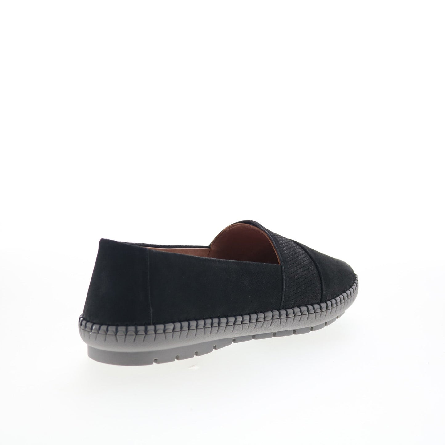 Trotters Ruby T2265-001 Womens Black Leather Slip On Loafer Flats Shoes