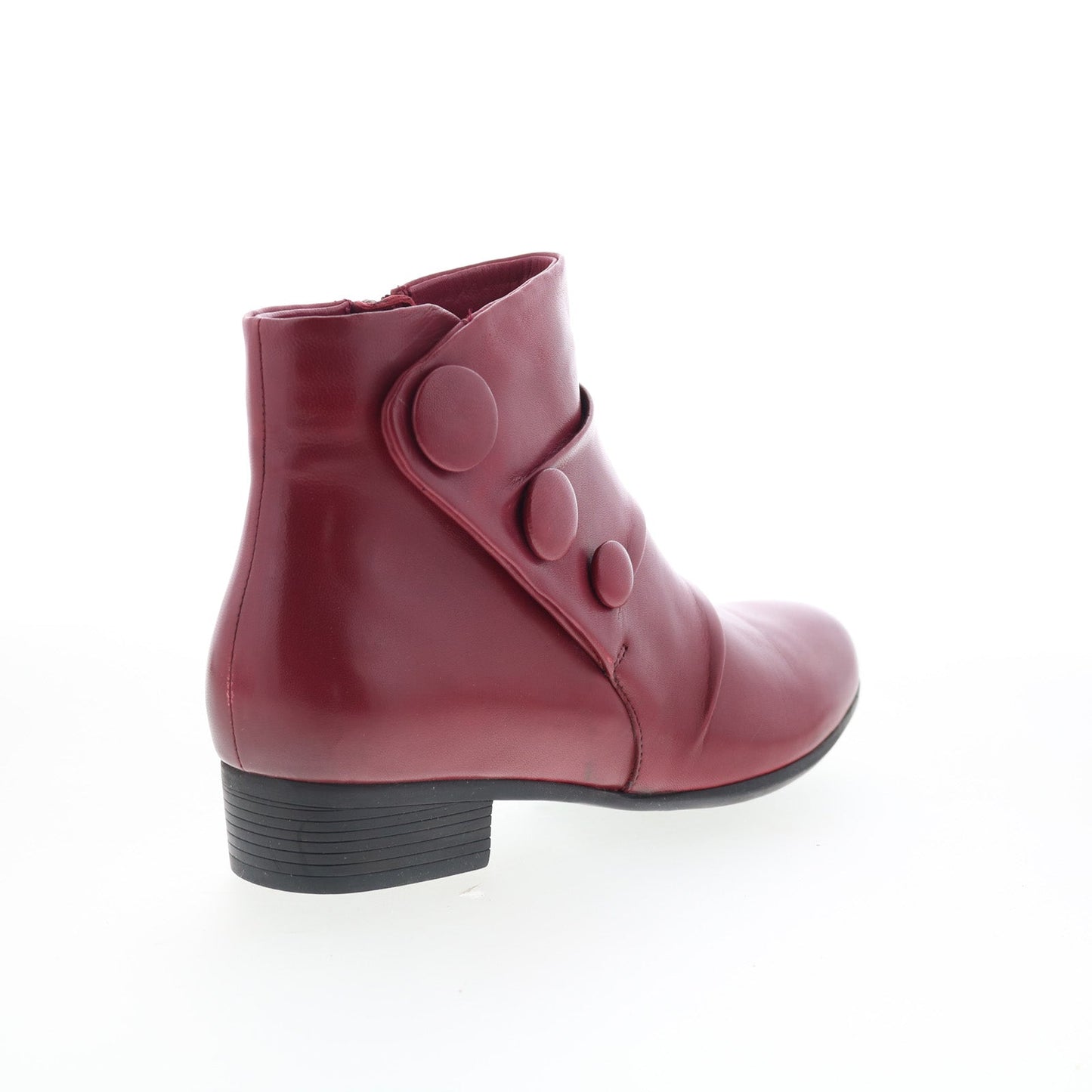 Trotters Mila T2370-642 Womens Red Leather Zipper Ankle & Booties Boots