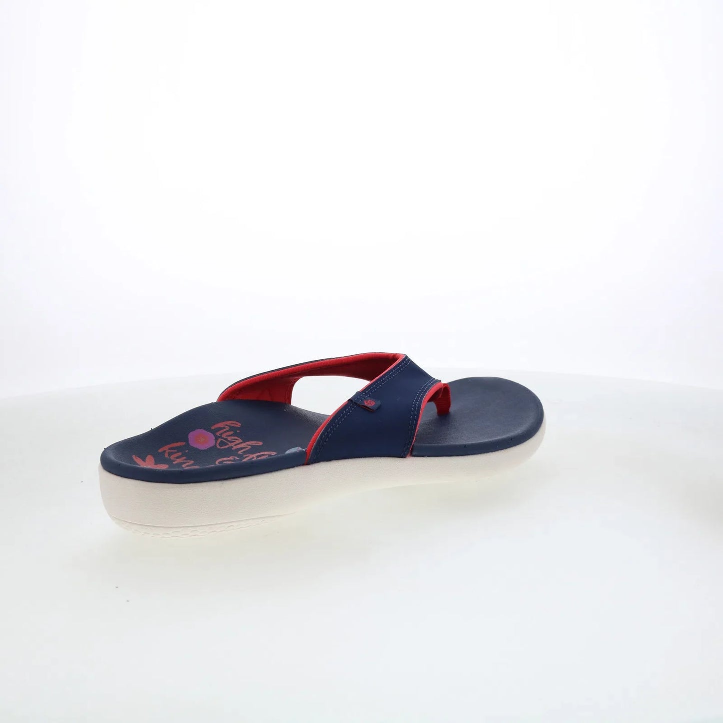 Spenco Yumi High Fives SP1215PEA Womens Blue Flip-Flops Sandals Shoes
