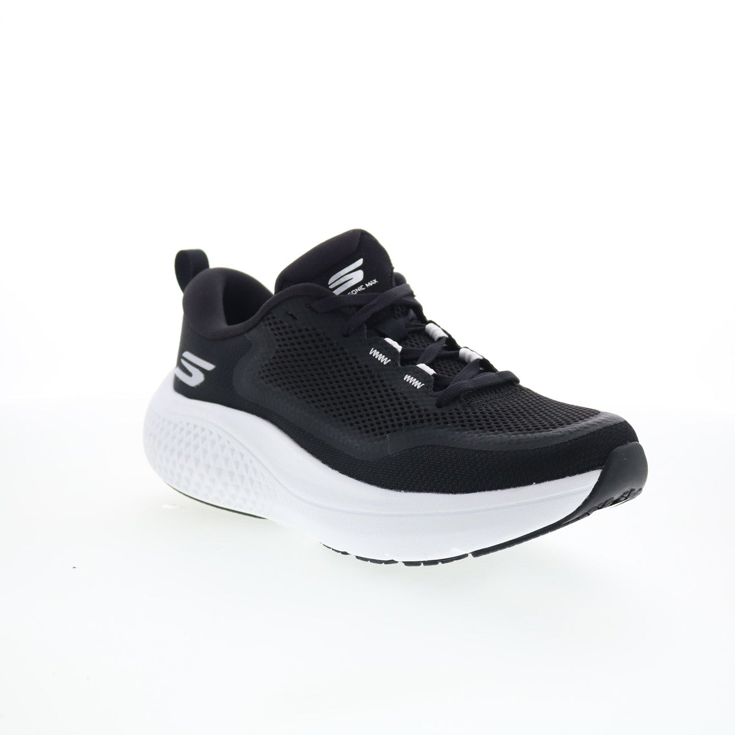 Skechers Go Run Supersonic 172086-BKW Womens Black Athletic Running Shoes