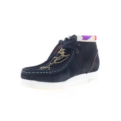 Clarks Wallabee Boot One School 26168582 Womens Black Suede Chukkas Boots
