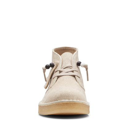 Clarks Desert Coal 26168791 Womens Beige Suede Lace Up Chukkas Boots