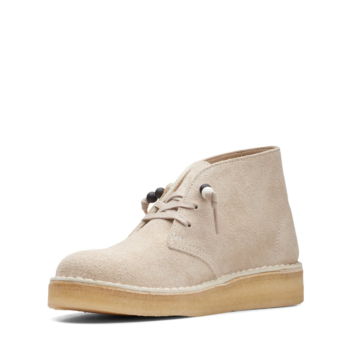 Clarks Desert Coal 26168791 Womens Beige Suede Lace Up Chukkas Boots