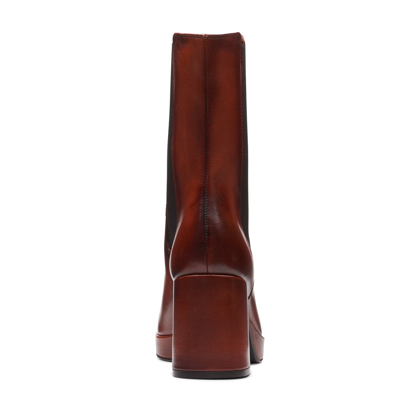 Clarks Pique Up 26172270 Womens Brown Leather Slip On Chelsea Boots
