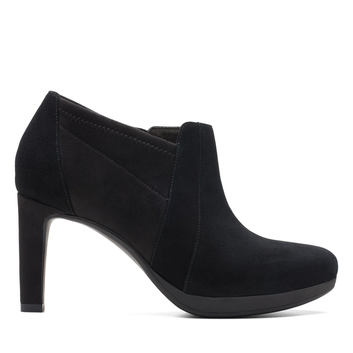 Clarks Ambyr Hope 26174110 Womens Black Suede Zipper Ankle & Booties Boots