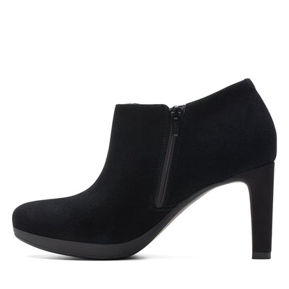 Clarks Ambyr Hope 26174110 Womens Black Suede Zipper Ankle & Booties Boots