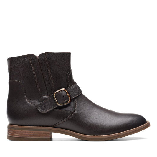 Clarks Camzin Loop 26174151 Womens Brown Wide Leather Ankle & Booties Boots