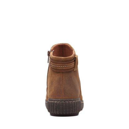 Clarks Caroline Derby 26174160 Womens Brown Suede Ankle & Booties Boots