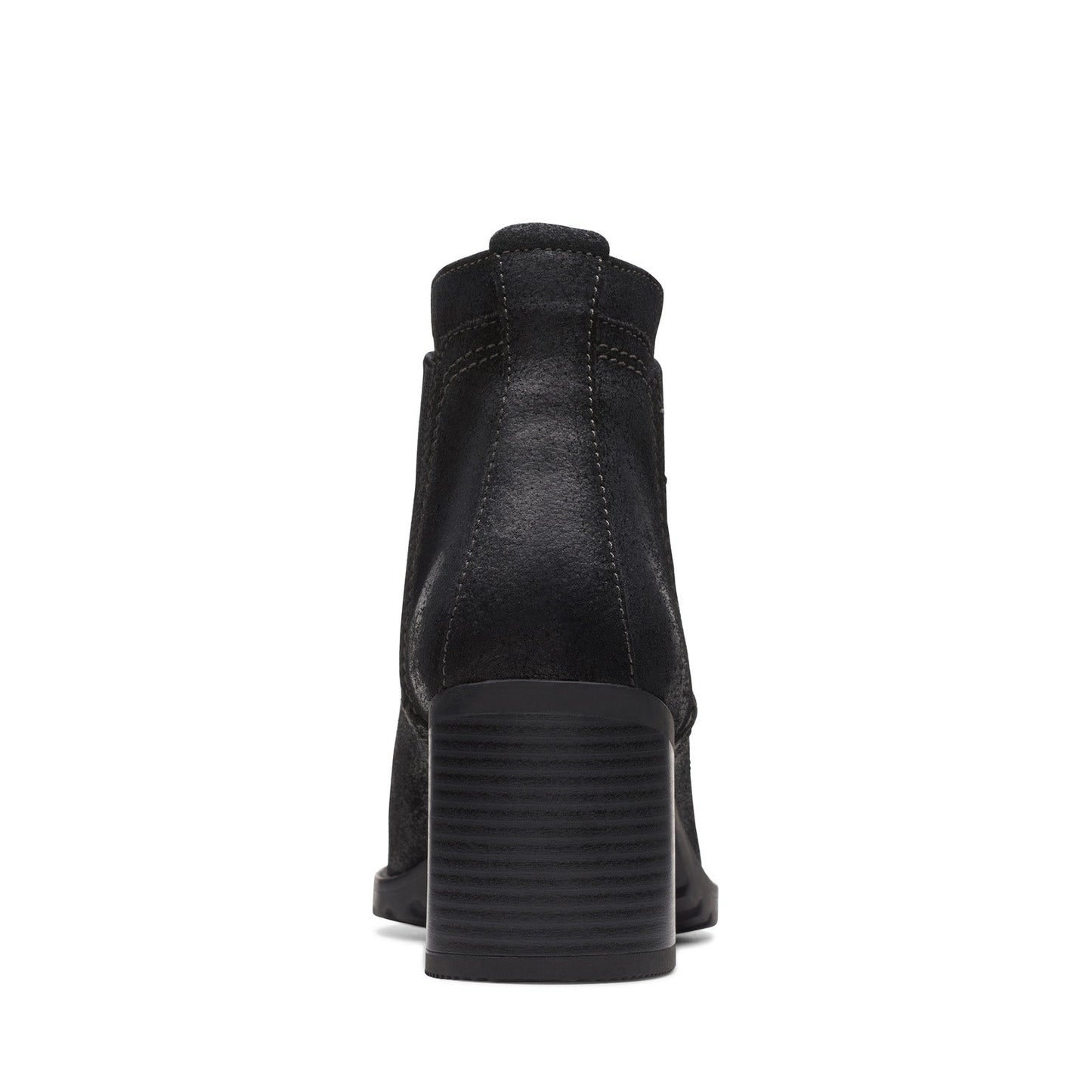 Clarks Leda Up 26174962 Womens Black Suede Zipper Ankle & Booties Boots