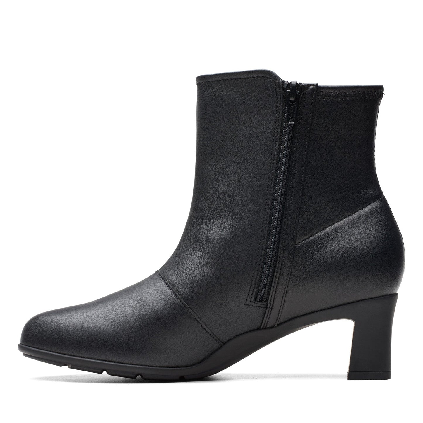 Clarks Neiley Jane 26175177 Womens Black Leather Ankle & Booties Boots