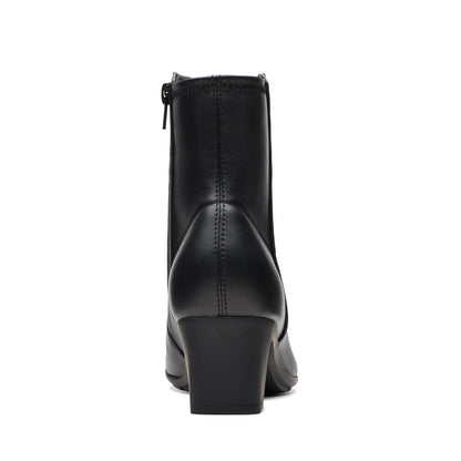Clarks Neiley Jane 26175177 Womens Black Leather Ankle & Booties Boots