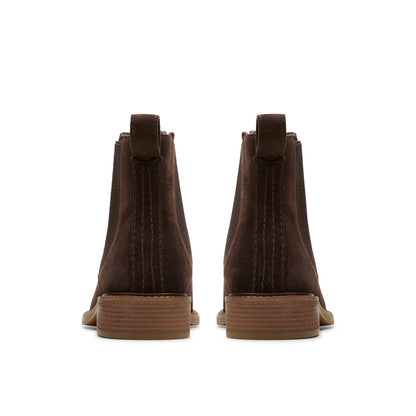 Clarks Cologne Arlo 2 26178749 Womens Brown Suede Slip On Chelsea Boots