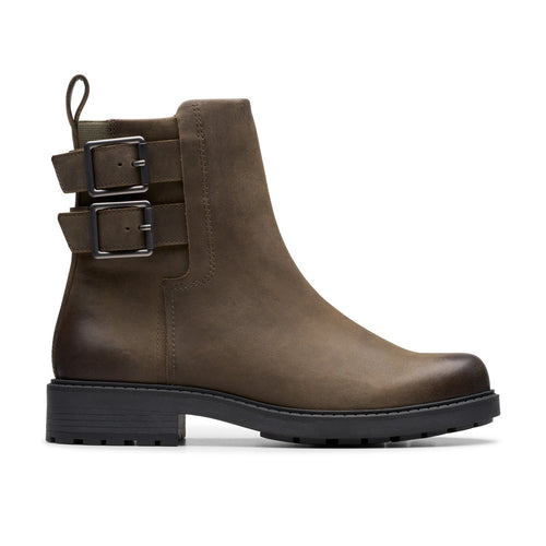 Clarks Orinoco 2 Bay 26178857 Womens Brown Leather Ankle & Booties Boots