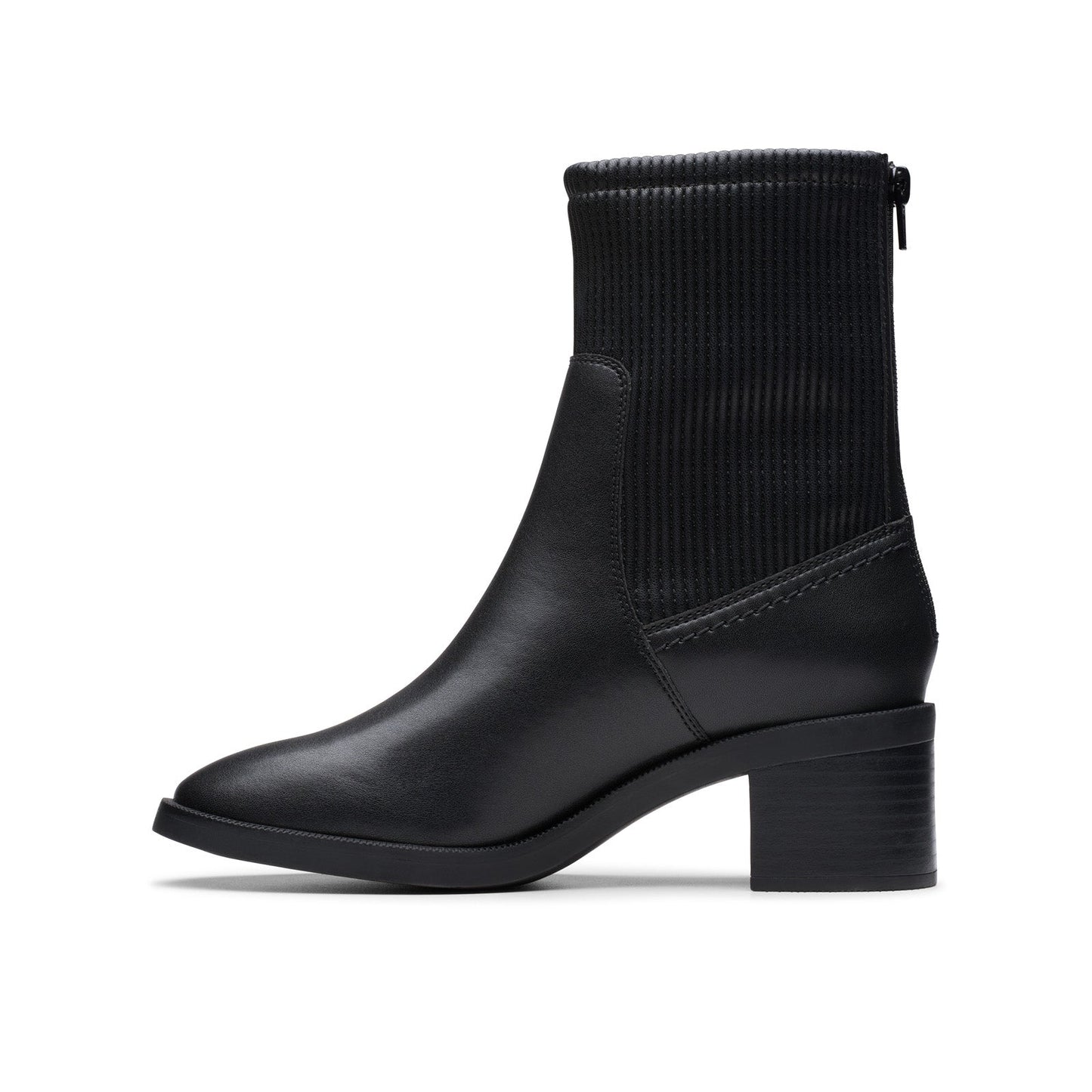 Clarks Lileigh Holly 26179638 Womens Black Wide Ankle & Booties Boots