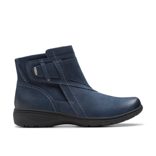 Clarks Carleigh Style 26180601 Womens Blue Nubuck Casual Dress Boots