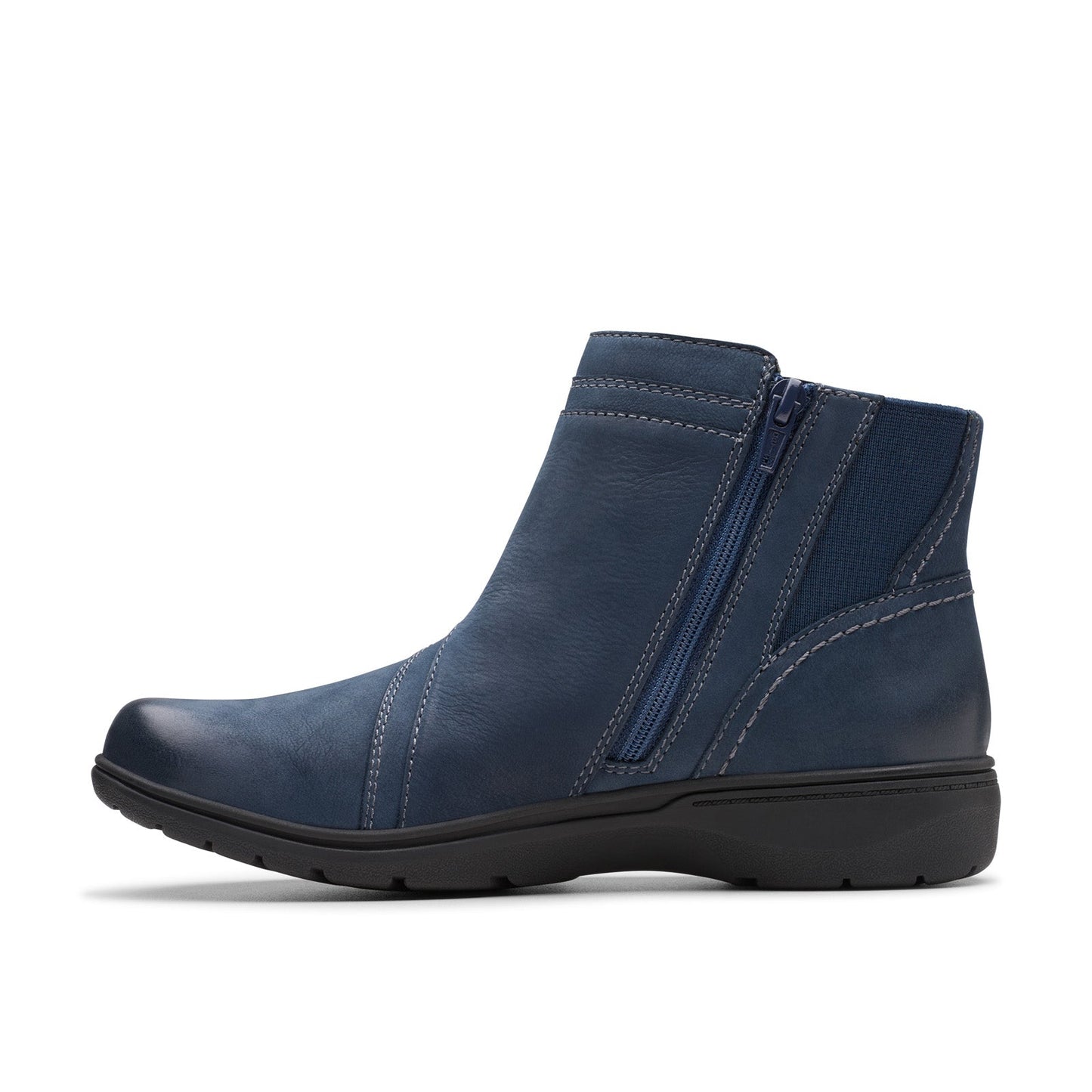 Clarks Carleigh Style 26180601 Womens Blue Nubuck Casual Dress Boots