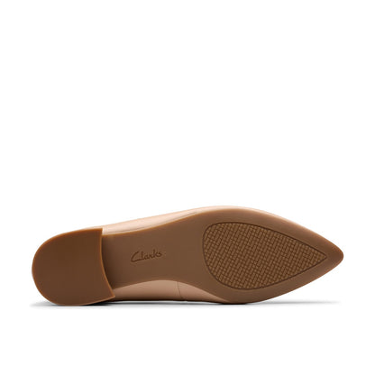 Clarks Natalyn Lane 26181928 Womens Beige Leather Mary Jane Flats Shoes