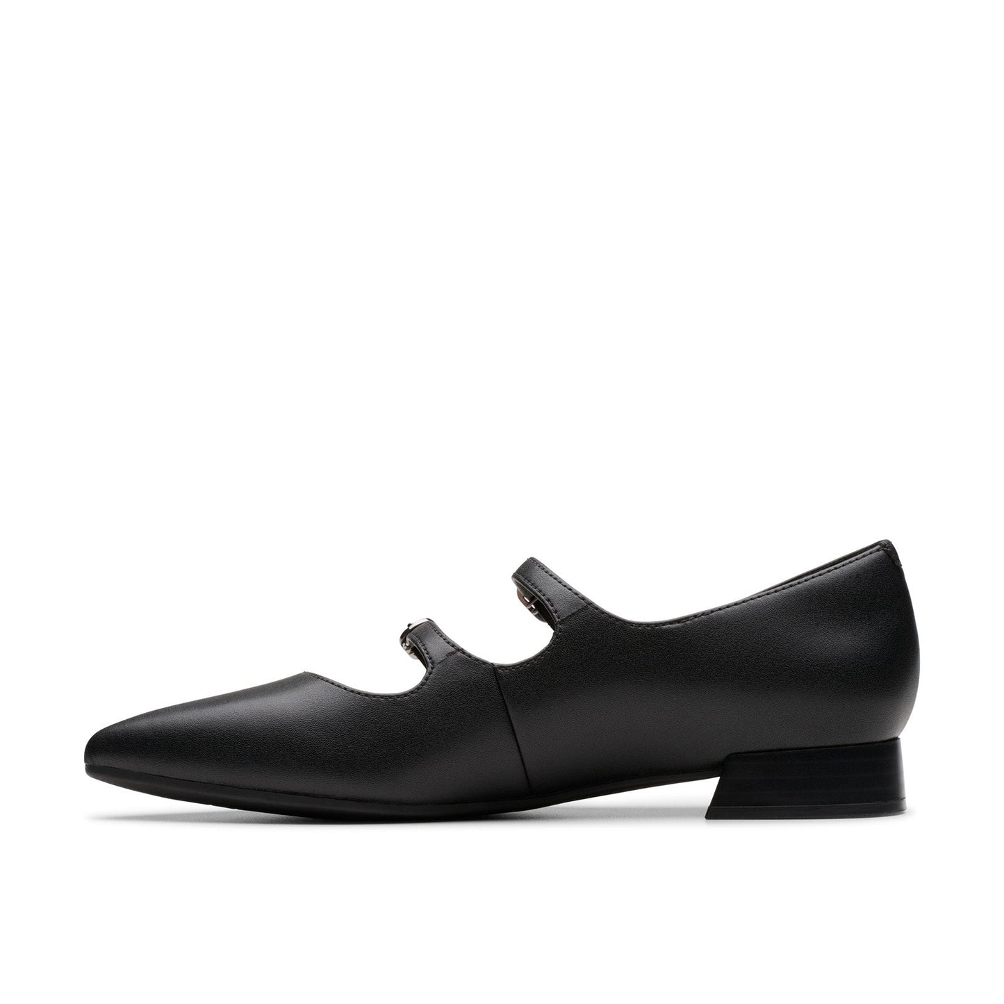 Clarks Natalyn Lane 26181929 Womens Black Leather Mary Jane Flats Shoes