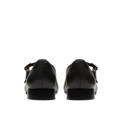 Clarks Natalyn Lane 26181929 Womens Black Leather Mary Jane Flats Shoes