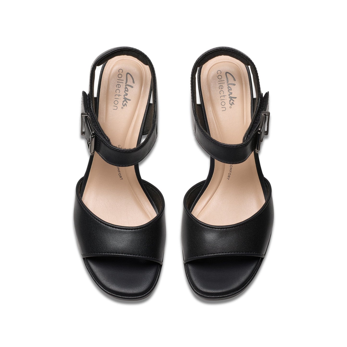 Clarks AmbyrLyn Faye 26181951 Womens Black Leather Pumps Heels Shoes