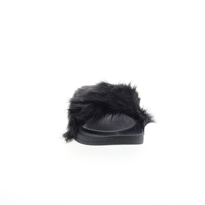 Bearpaw Lauryn 2909W-011 Womens Black Synthetic Slip On Slides Sandals Shoes