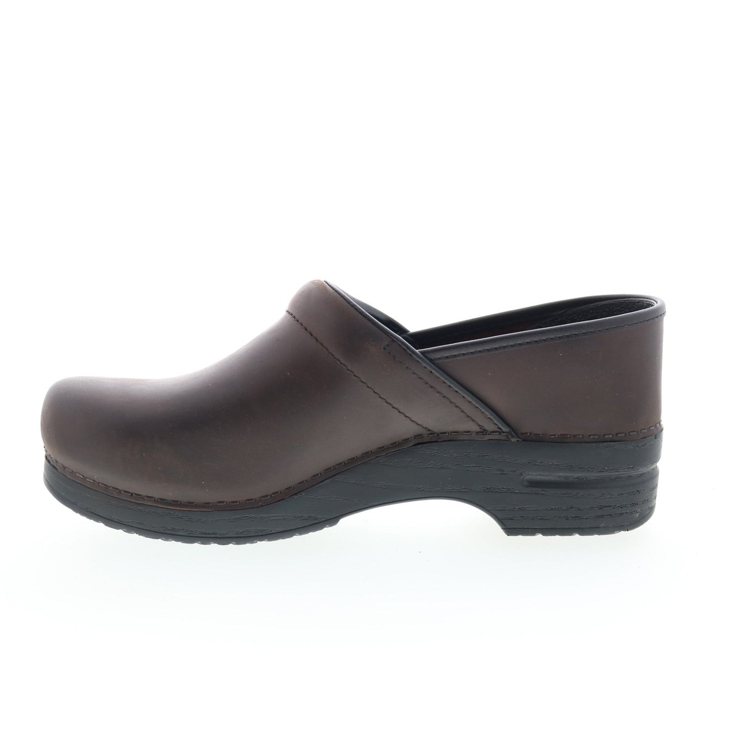 Dansko Professional Antique Womens Brown Wide Clog Flats Shoes