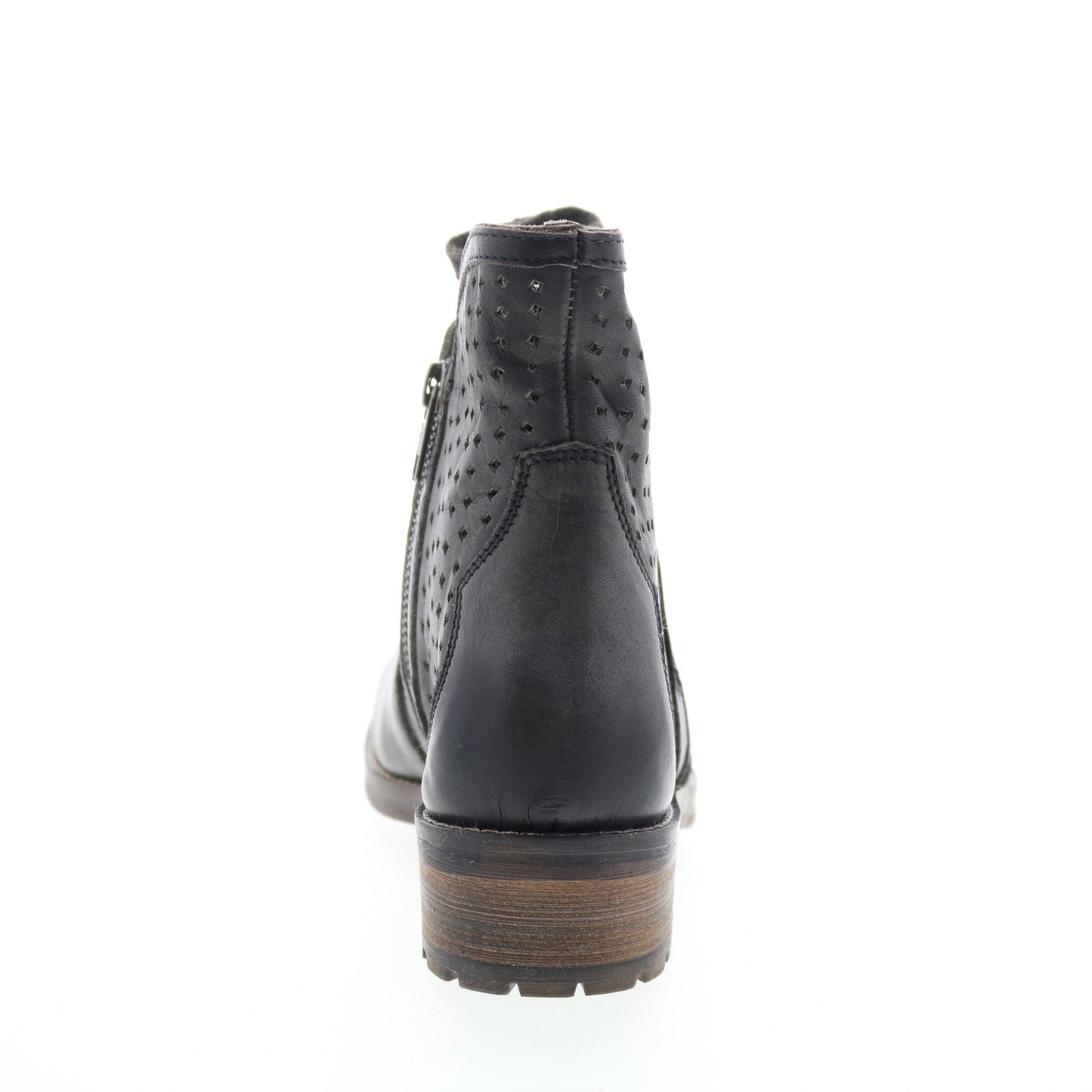 Rawhide 5930 Womens Black Leather Zipper Cowboy Western Boots