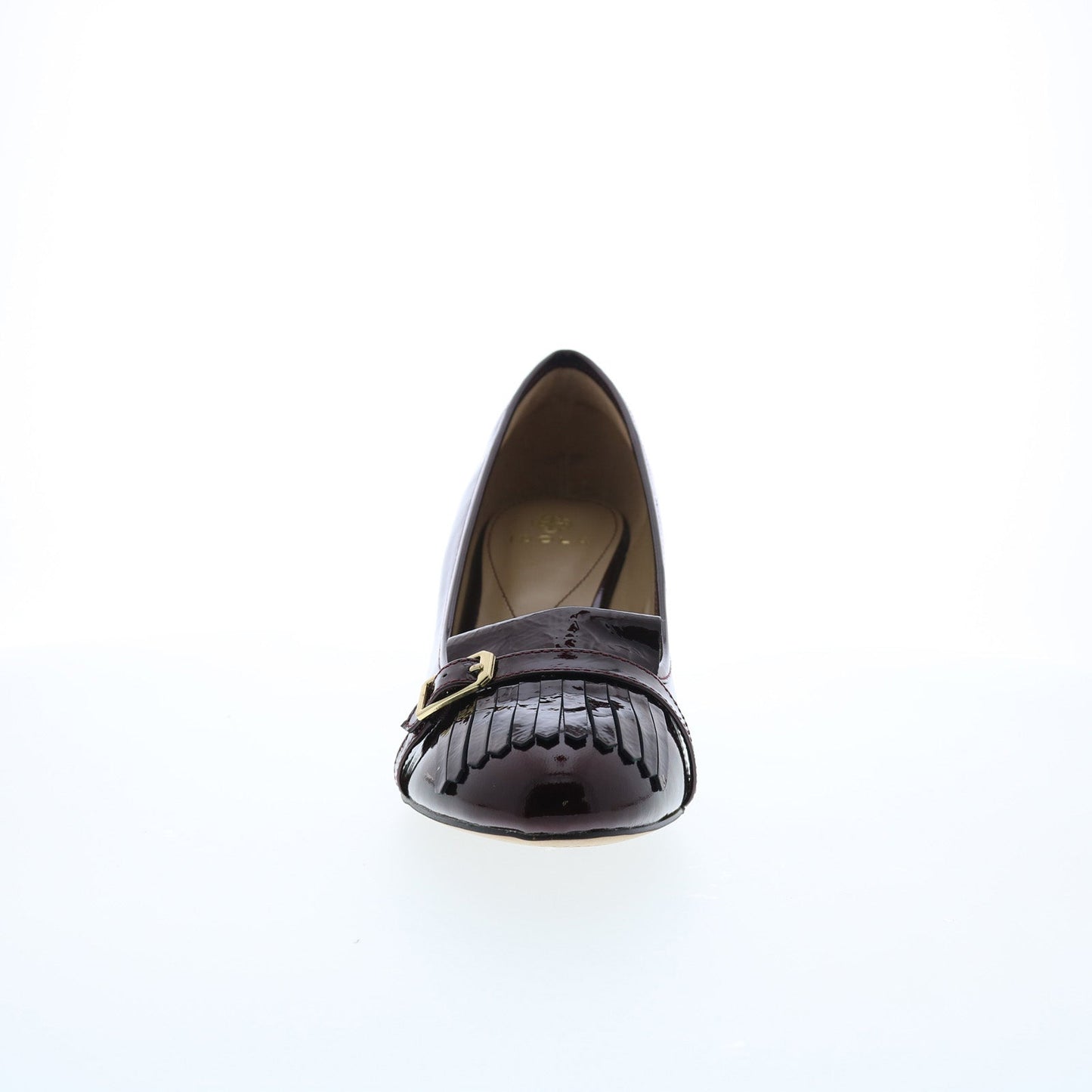Isola Tara 6229312 Womens Burgundy Leather Slip On Heels Pumps Shoes