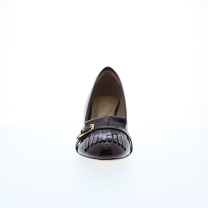 Isola Tara 6229312 Womens Burgundy Leather Slip On Heels Pumps Shoes