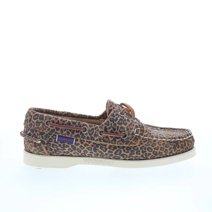 Sebago Portland Flesh Out Print Womens Brown Loafers & Slip Ons Boat Shoes
