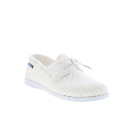 Sebago Monterey 75113RW-911 Womens White Mesh Loafers & Slip Ons Boat Shoes