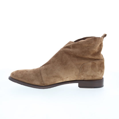 Johnston & Murphy 78-52193 Womens Brown Suede Slip On Casual Dress Boots