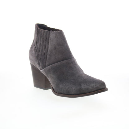 Johnston & Murphy Heeled 78-56516 Womens Gray Suede Ankle & Booties Boots