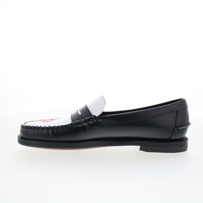 Sebago Classic Dan Gambling Womens Black Loafers & Slip Ons Penny Shoes