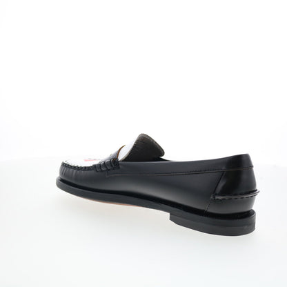 Sebago Classic Dan Gambling Womens Black Loafers & Slip Ons Penny Shoes