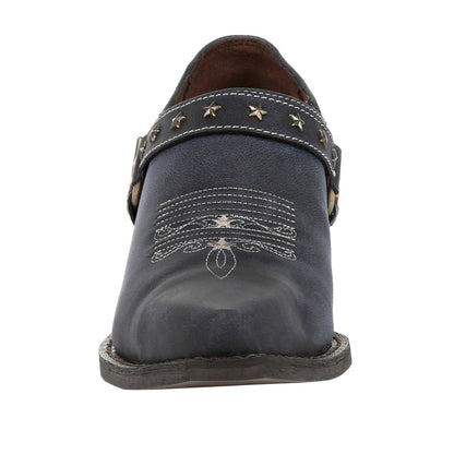 Durango Crush  DRD0365 Womens Blue Leather Slip On Ankle & Booties Boots