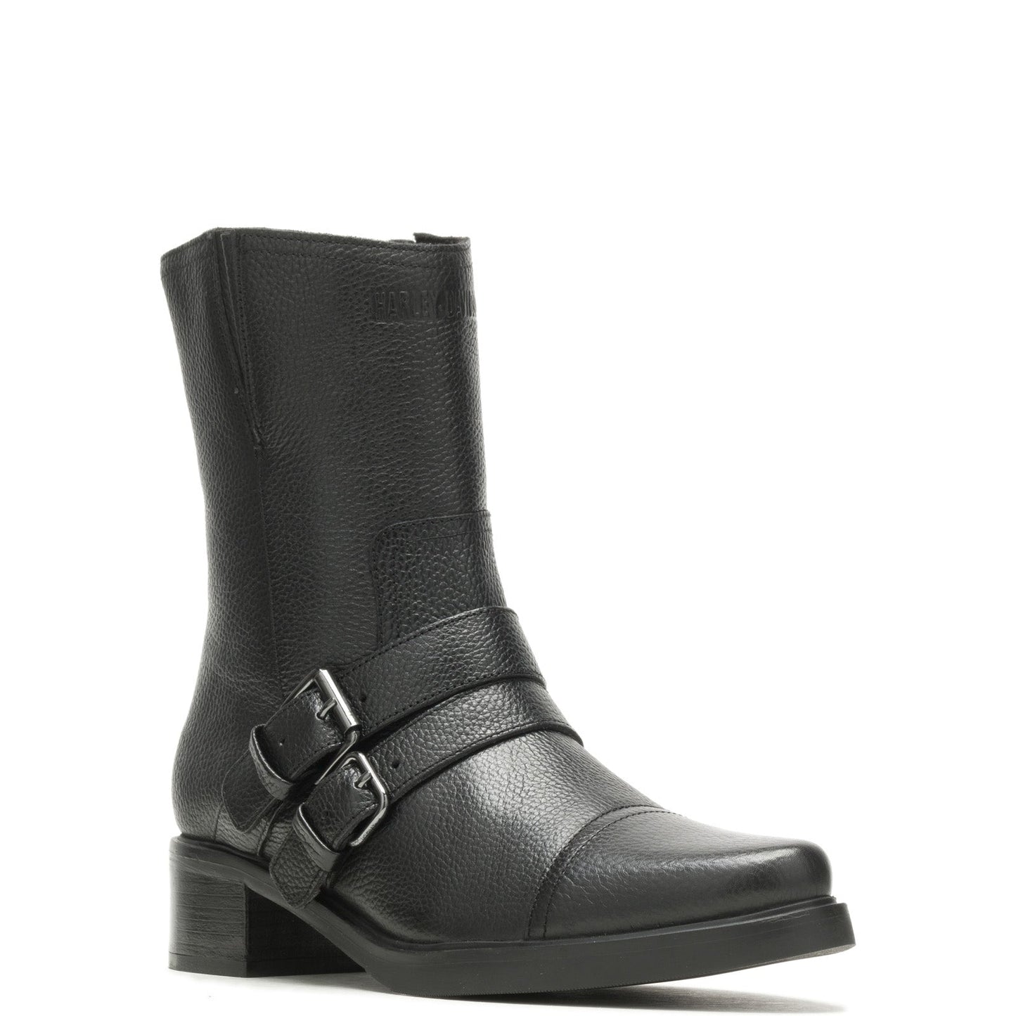 Harley-Davidson Jerilyn Double Buckle D84754 Womens Black Motorcycle Boots