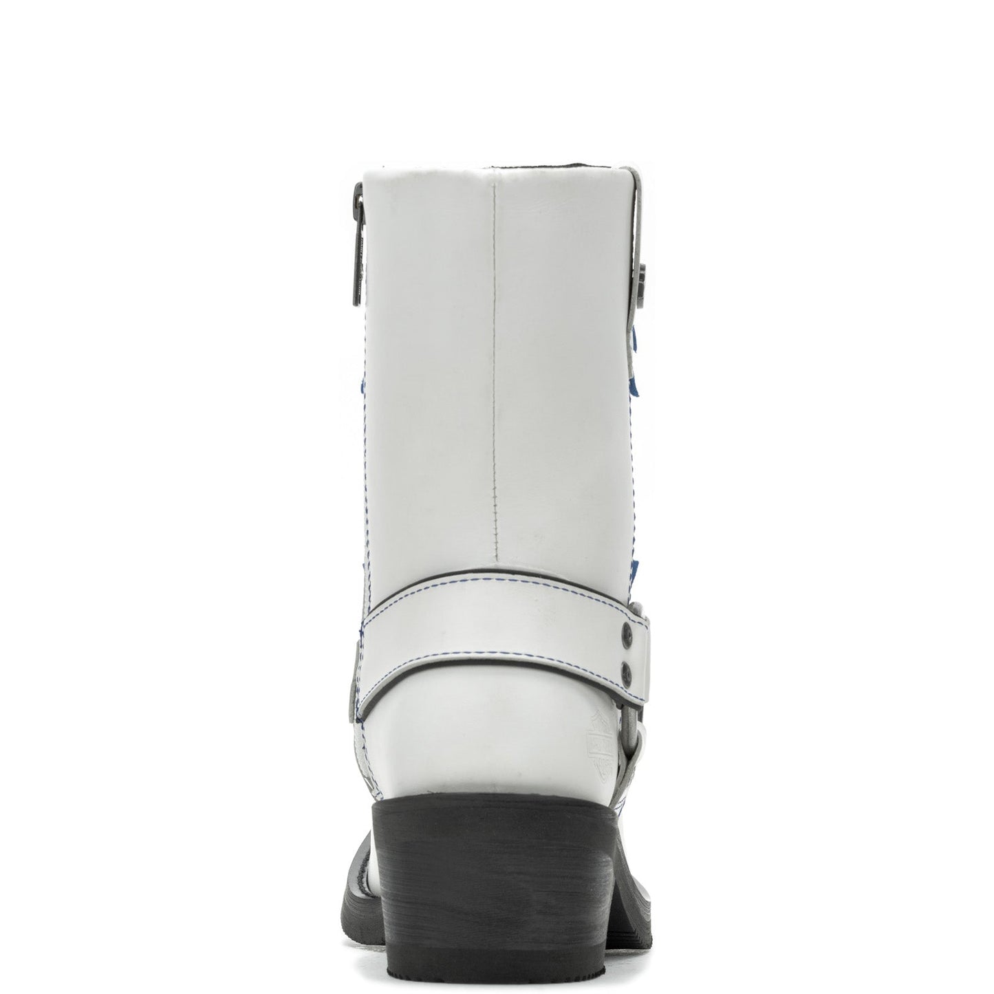 Harley-Davidson Korsen Flame D87293 Womens White Leather Motorcycle Boots