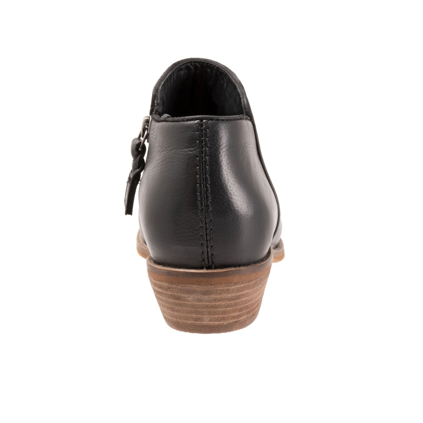 Softwalk Rocklin S1457-001 Womens Black Leather Zipper Ankle & Booties Boots