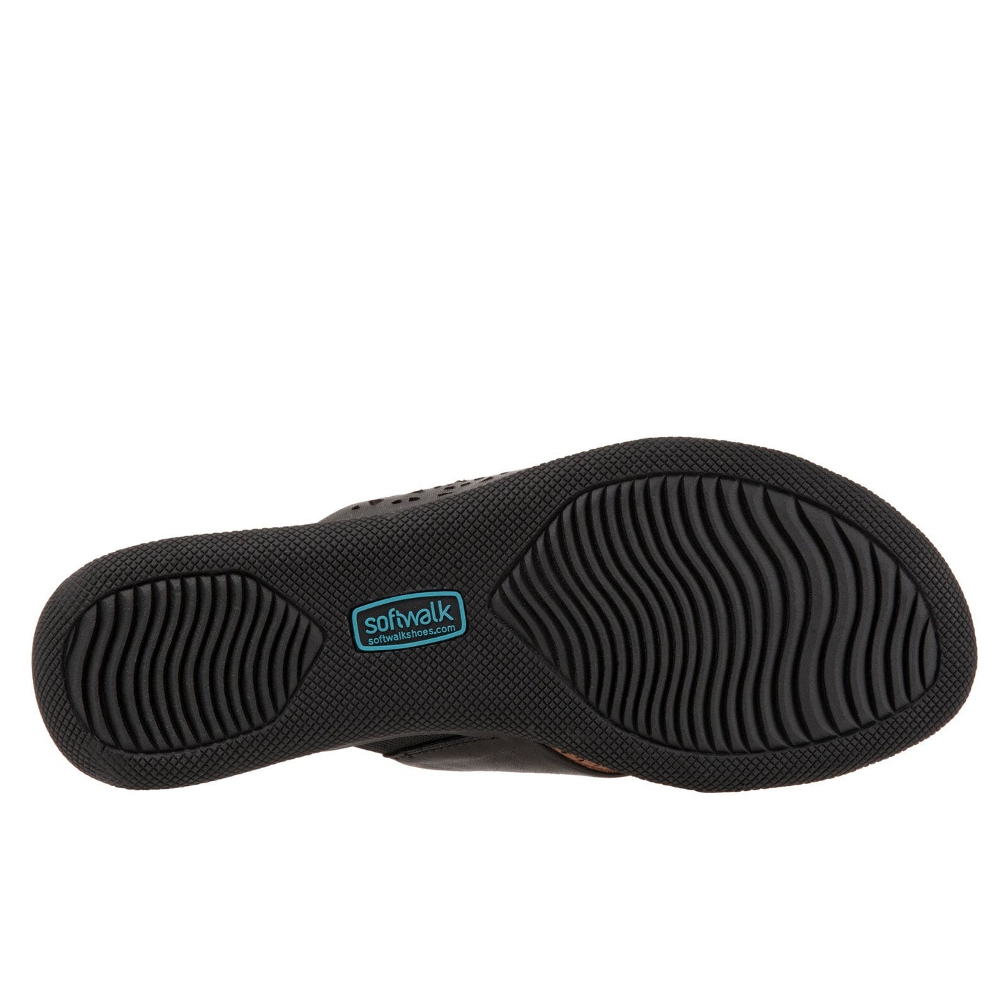Softwalk Tillman S1502-010 Womens Black Leather Slides Sandals Shoes